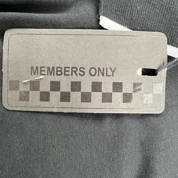 New Members Only Men US XXL Black Polo T-Shirt Buttons Stand Collar Short Sleeve - Picture 6 of 6